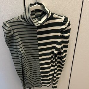 Veronica Beard Striped Turtleneck Top